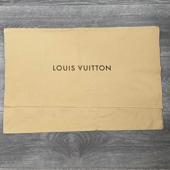 Authentic Louis Vuitton Dust Bag Beige Foldover Bag Storage Cover 21.5”W X 14”H - Picture 1 of 11